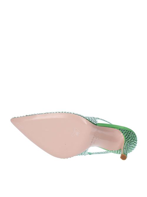 Décolleté Slingback modello STELLA 105 in raso jelly e strass GEDEBE | STELLA SLINGBACK 105VERDE ACQUA